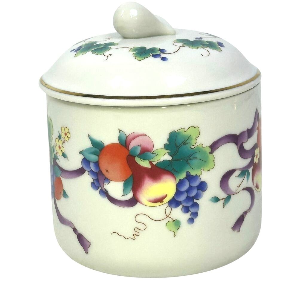 Germaine Monteil Vintage Porcelain Covered Round Trinket Candy Dish Jar - Picture 2 of 7